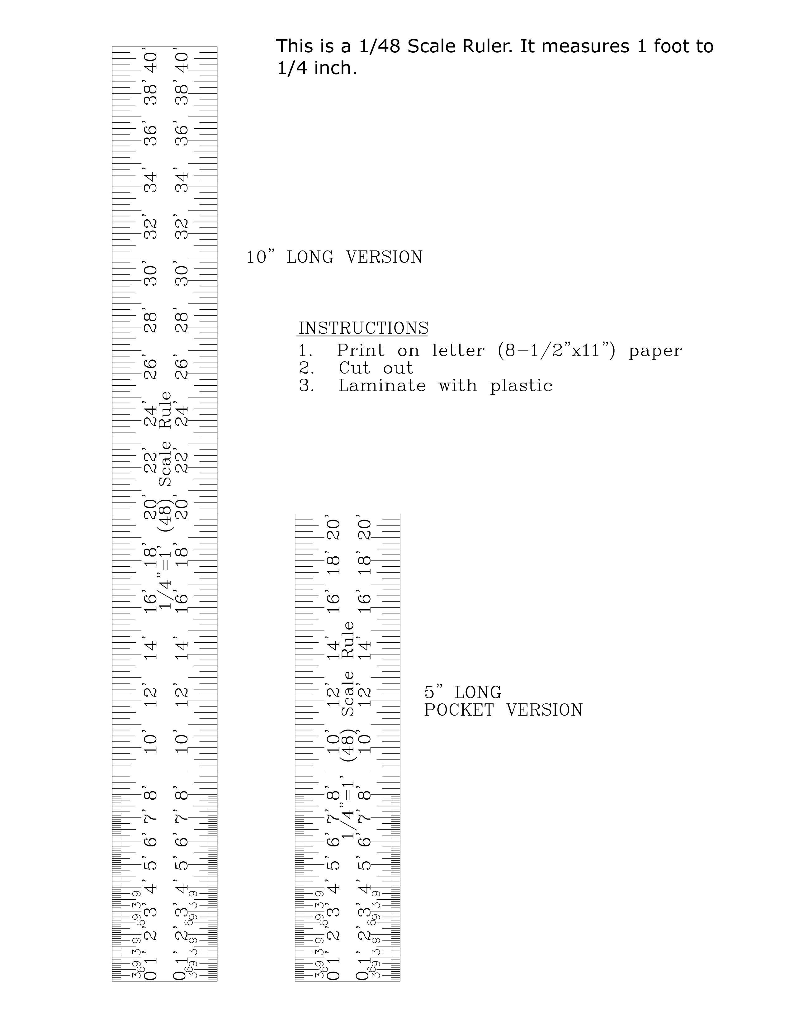 quarter inch rule